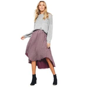 Gingham Midi Skirt